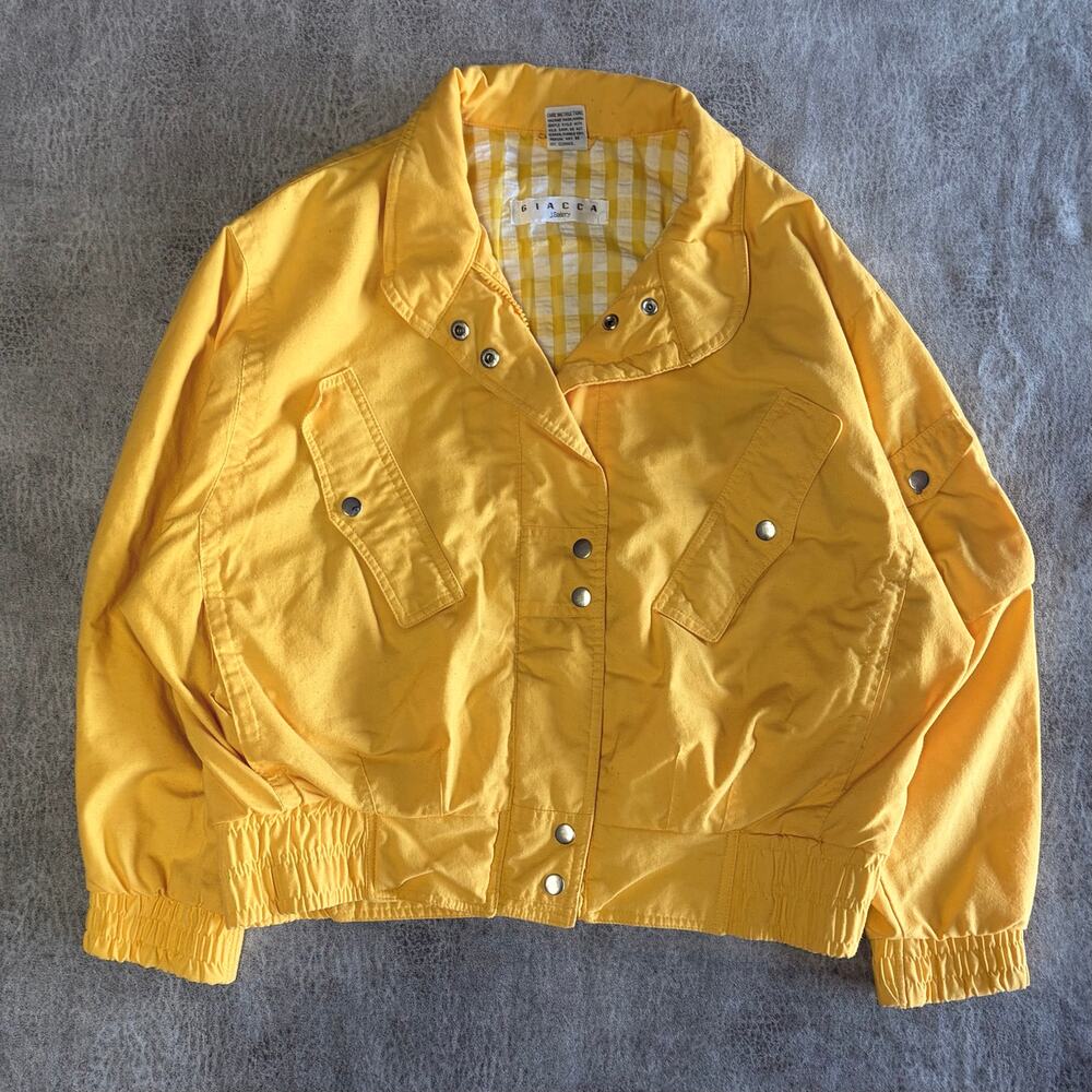 Vintage Giacca Yellow Utility Snap Jacket